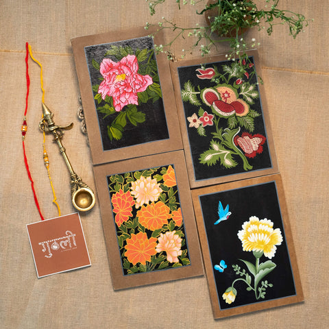 Persian flora hand painted gift combo
