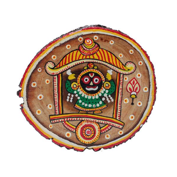 Ik Krishna Wooden Coaster - Guthali