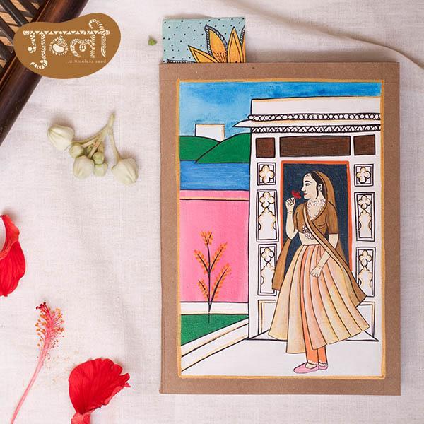 Hand Painted Diary-Chinese Spring + Hand Painted Diary-Mughal Rani + Hand Painted Diary-Vintage Carnation