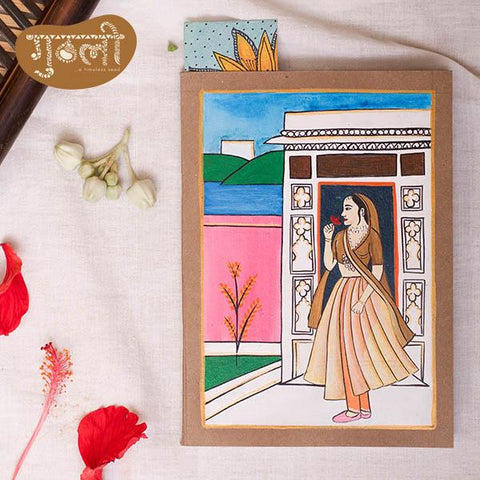 Hand Painted Diary-Mughal Rani,Handcrafted Diaries, Diaries with no lines