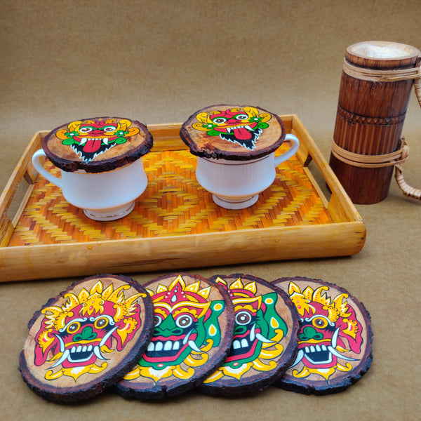 Wooden Coasters Bunch of 6 - Guthali