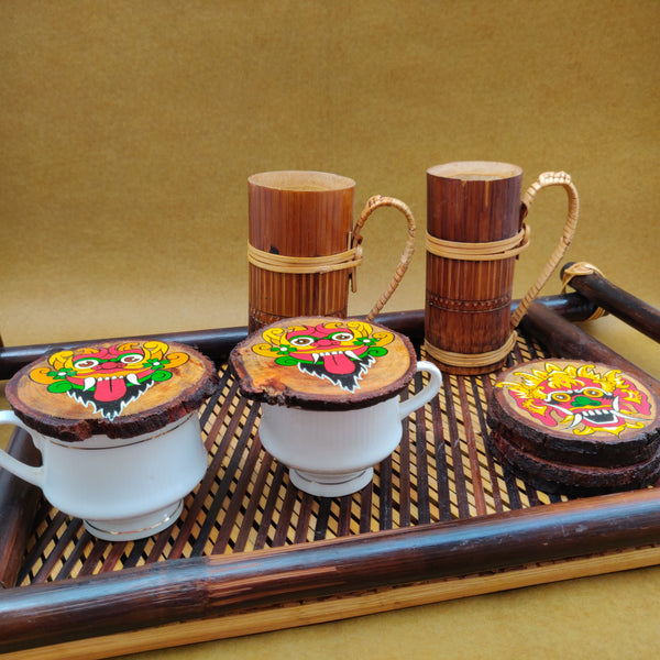 Wooden Coasters Bunch of 6 - Guthali