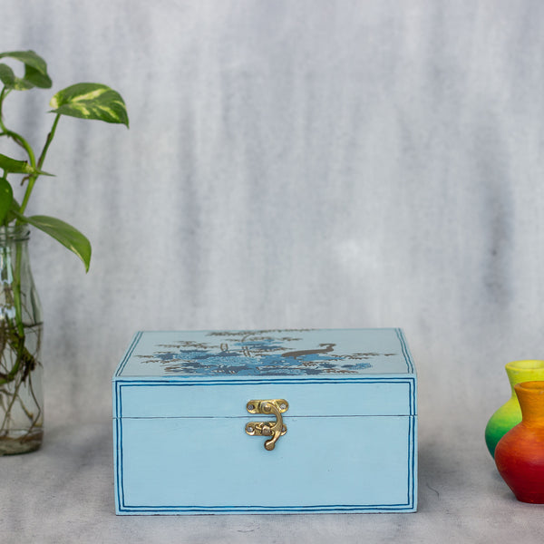 Chinese Carnation Handpainted Box