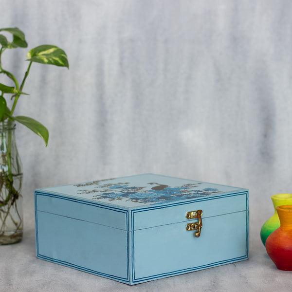 Chinese Carnation Handpainted Box