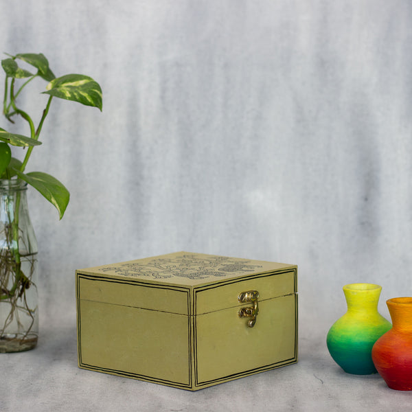 Handpainted Gond Art Organizer Box