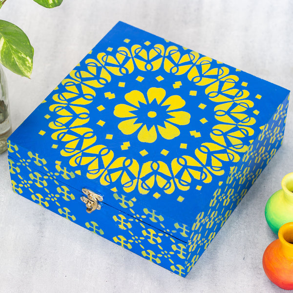 Handpainted Mandala Art Wooden Box